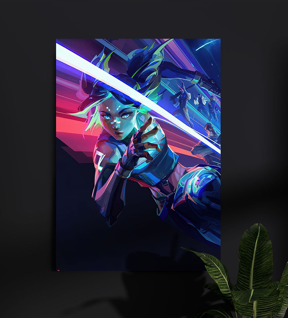 NEON VALORANT Gaming wall poster