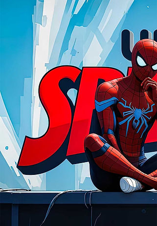 Spiderman Split Poster