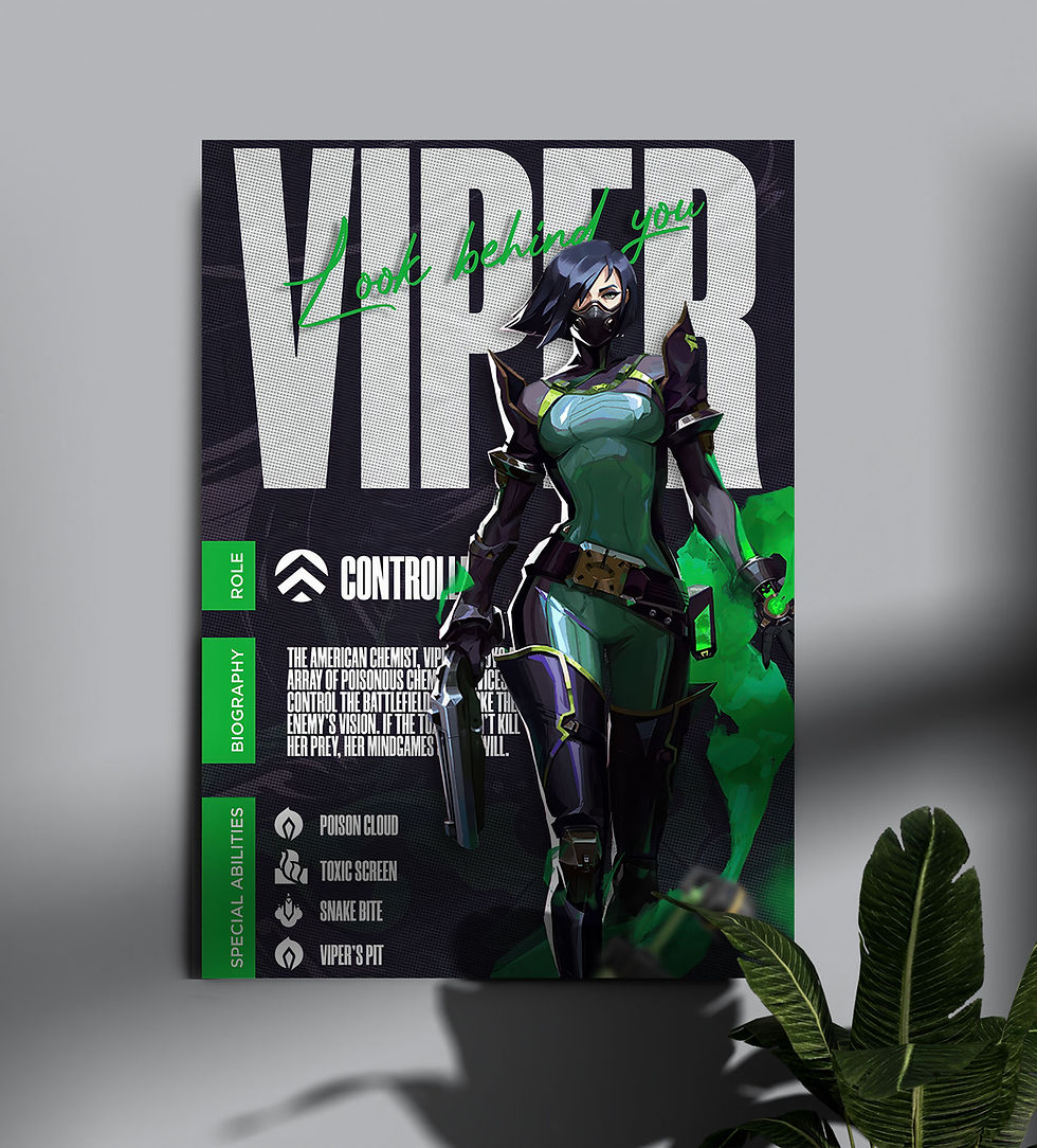 VIPER  VALORANT Gaming wall poster