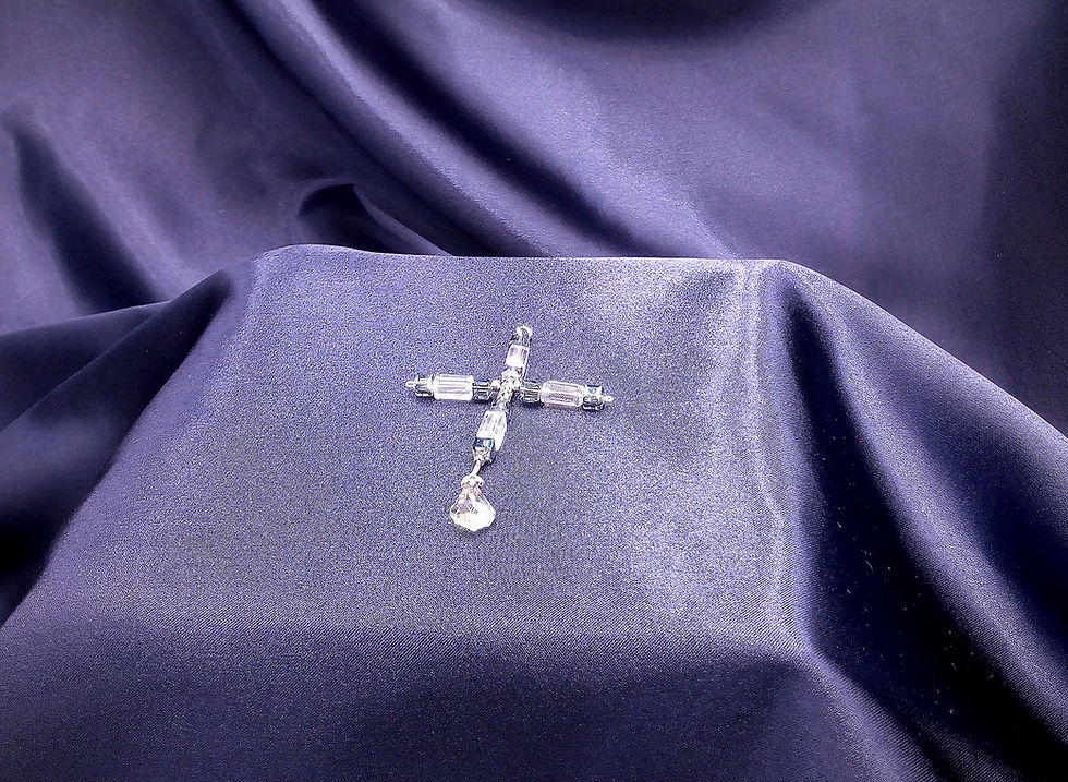 Thumbnail: Montana Blue Crystal Cross Wedding Pendant