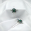 Thumbnail: Emerald Green Wedding Prong Hair Pins