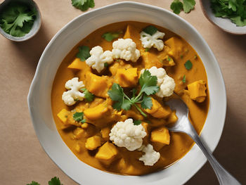 Sütőtökös-karfiolos curry