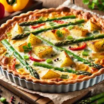 Spárgás-újburgonyás quiche