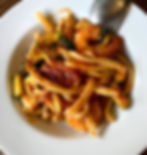 櫛瓜鮮蝦雙槽麵 Casarecce pasta with zucchini and shrimp