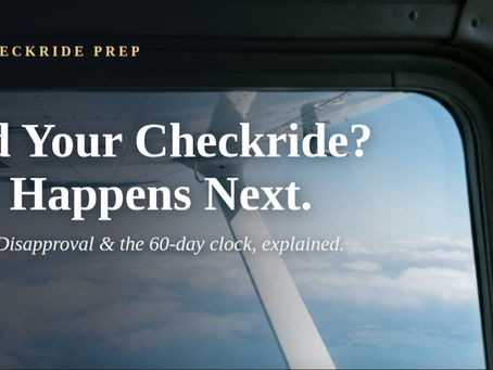 Failed private pilot checkride — the Notice of Disapproval and 60-day retest clock explained