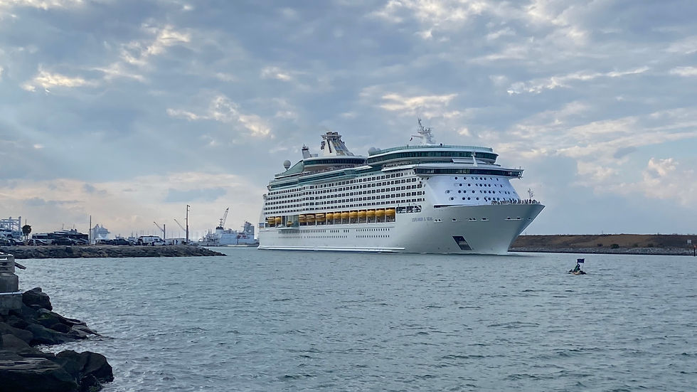 Royal Caribbean’s Explorer of the Seas leaving Port Canaveral, Florida.