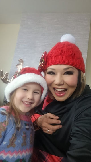 Pookie and Lara at Christmas
