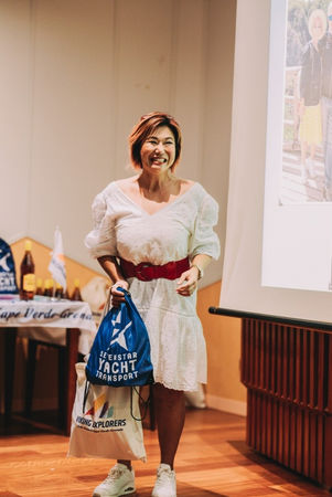 Pookie collecting her goody bag