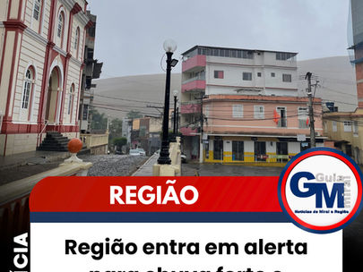 Região entra em alerta para chuva forte e possibilidade de granizo nesta quarta-feira