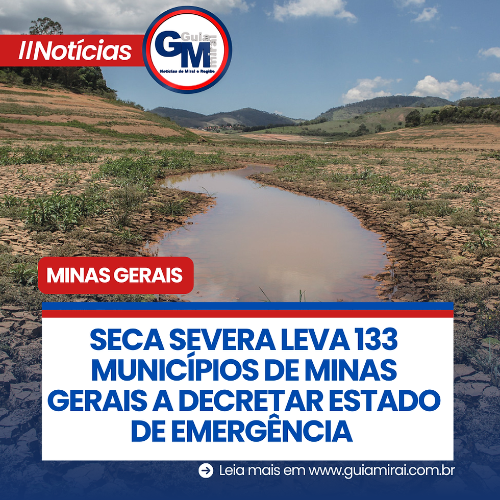 SECA SEVERA LEVA 133 MUNICÍPIOS DE MINAS GERAIS A DECRETAR ESTADO DE EMERGÊNCIA