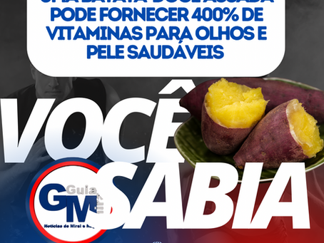 VOCÊ SABIA? UMA BATATA-DOCE ASSADA PODE FORNECER 400% DE VITAMINAS PARA OLHOS E PELE SAUDÁVEIS