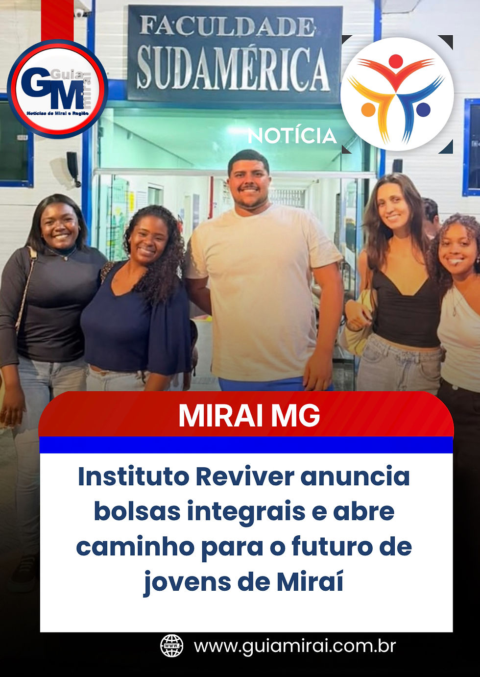 Instituto Reviver anuncia bolsas integrais e abre caminho para o futuro de jovens de Miraí