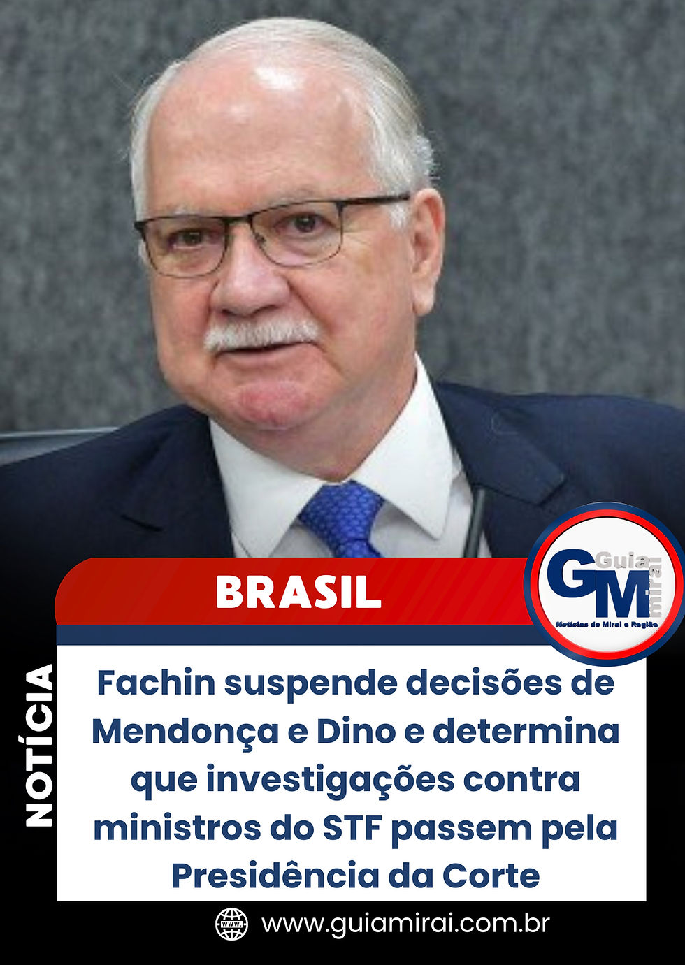 Fachin suspende decisões de Mendonça e Dino e determina que investigações contra ministros do STF passem pela Presidência da Corte