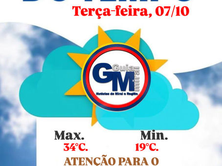 PREVISĆO DO TEMPO PARA MIRAI NESTE DIA 07/10