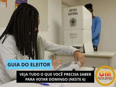 GUIA DO ELEITOR:
VEJA TUDO O QUE VOCÊ PRECISA SABER PARA VOTAR DOMINGO (NESTE 6)