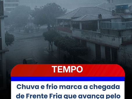 Chuva e frio marca a chegada de Frente Fria que avança pelo Brasil trazendo chuva e queda de temperatura na Zona da Mata