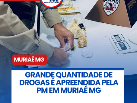 GRANDE QUANTIDADE DE DROGAS É APREENDIDA PELA PM EM MURIAÉ MG