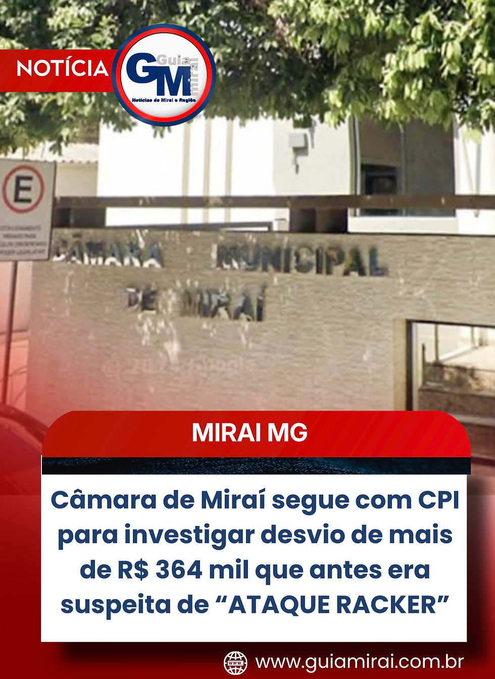 Câmara de Miraí segue com CPI para investigar desvio de mais de R$ 364 mil que antes eram suspeita de “ATAQUE RACKER”