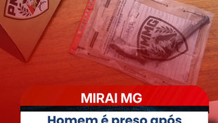 Homem é preso após disparo de arma de fogo e confusão no Bairro Taboões, em Miraí