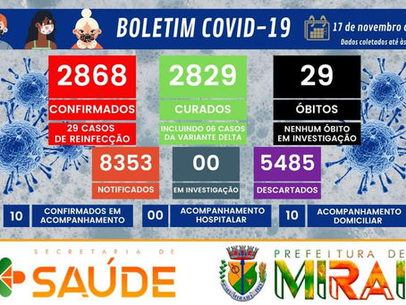 MIRAI: BOLETIM COVID19 - 17/11/2022