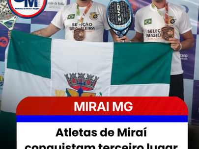 Atletas de Miraí conquistam terceiro lugar no Pan-Americano de Beach Tennis na Bahia