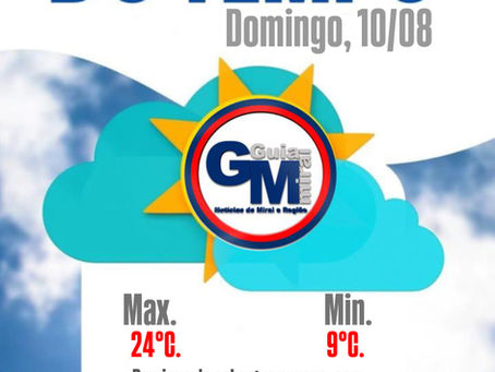 PREVISÃO DO TEMPO PARA MIRAI MG NESTE DOMINGO 10/08