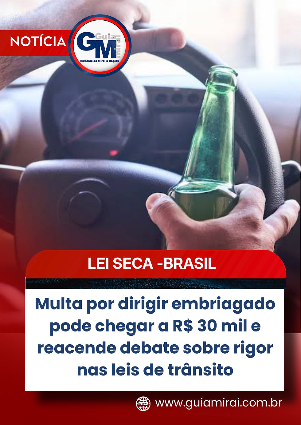 Multa por dirigir embriagado pode chegar a R$ 30 mil e reacende debate sobre rigor nas leis de trânsito