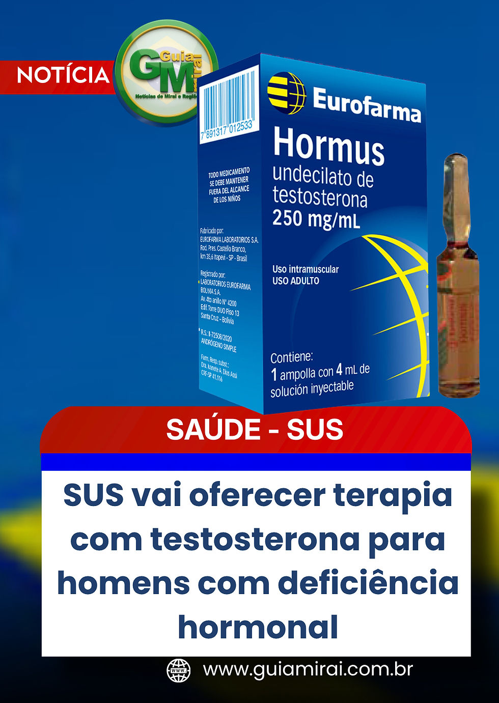 SUS vai oferecer terapia com testosterona para homens com deficiência hormonal