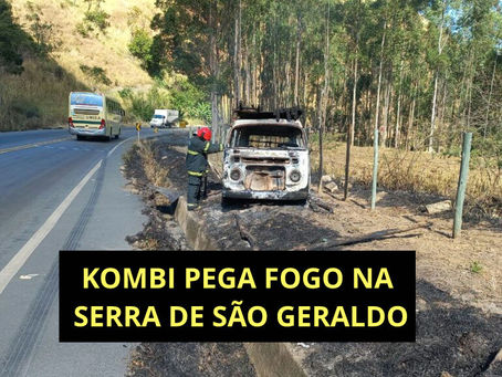 KOMBI PEGA FOGO NA SERRA DE SÃO GERALDO