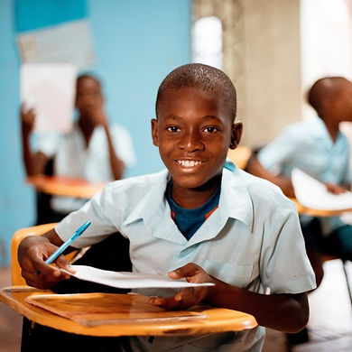 African Kid Getting Education