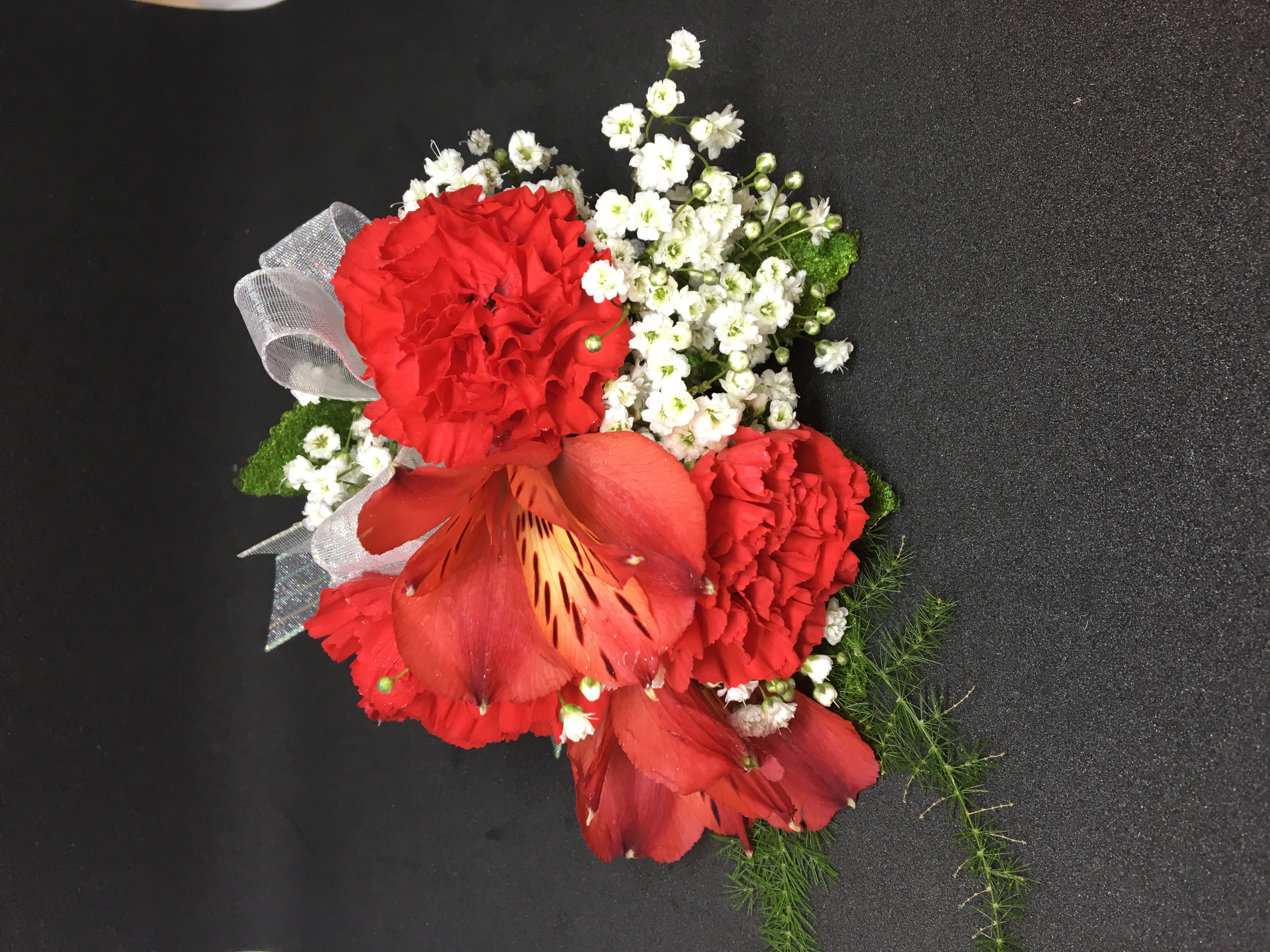 Alstromeria & minicarnation corsage