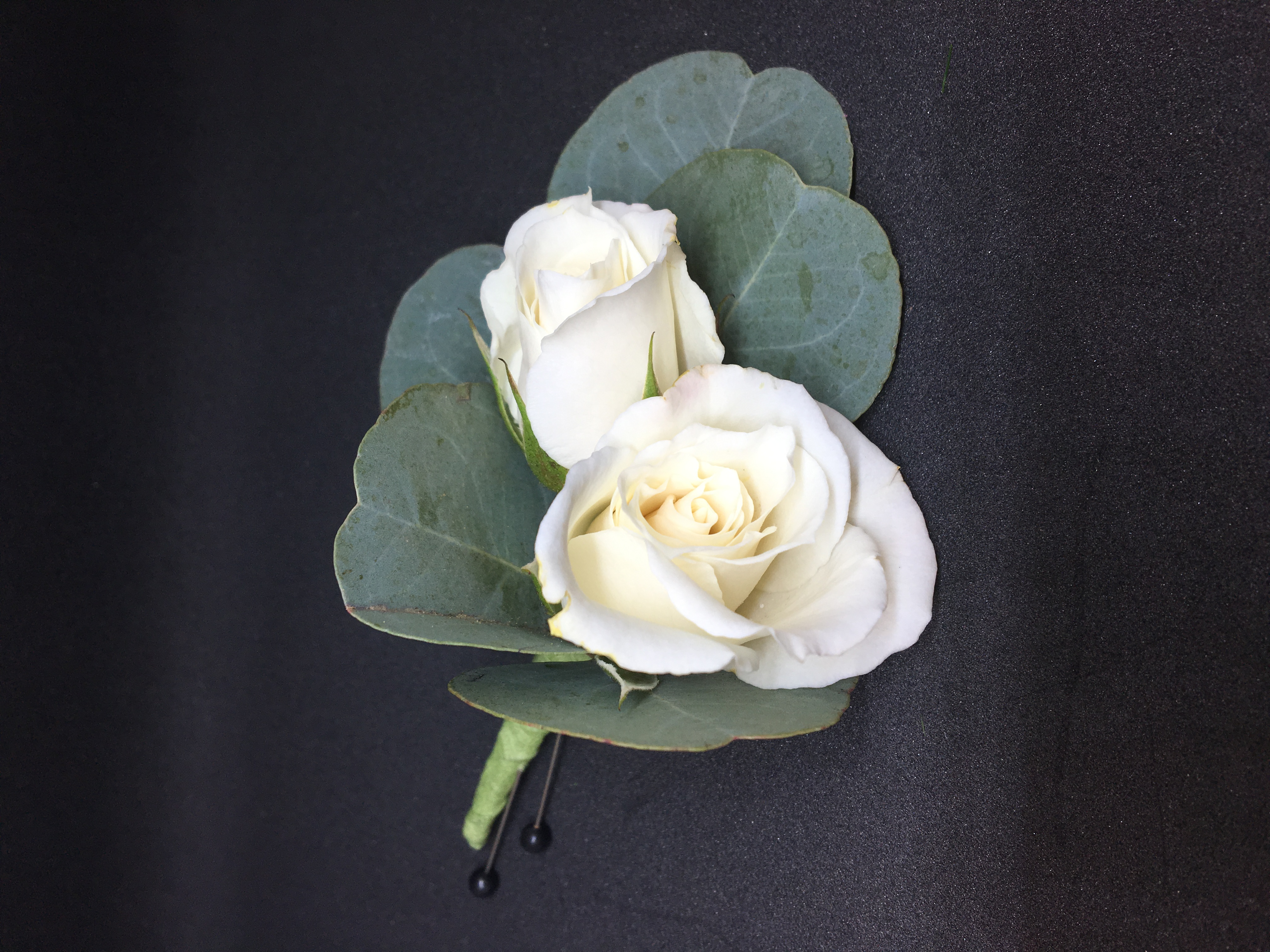 White spray rose Boutonniere
