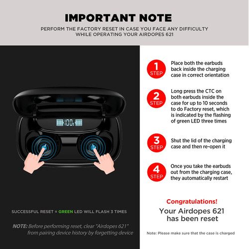 boAt Airdopes 621 Bluetooth Truly Wireless in Ear Earbuds with Mic