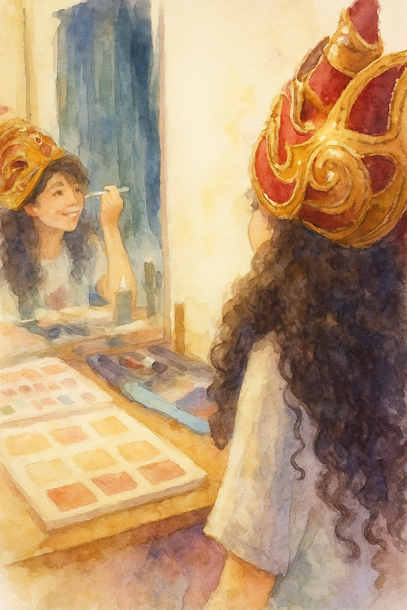 20250629_1130_Watercolor Makeup Reflection_remix_01jywz1xp3fjnsyr38430txv0v.png