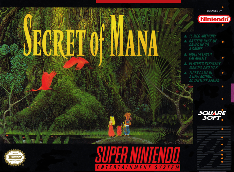 Cover for Secret of Mana, SNES, 1993