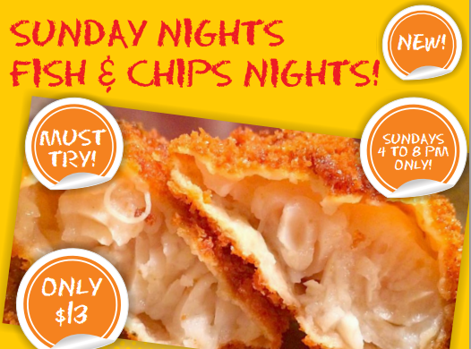 Sunday Nights Fish & Chips Nights!