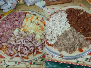 Pizzas.