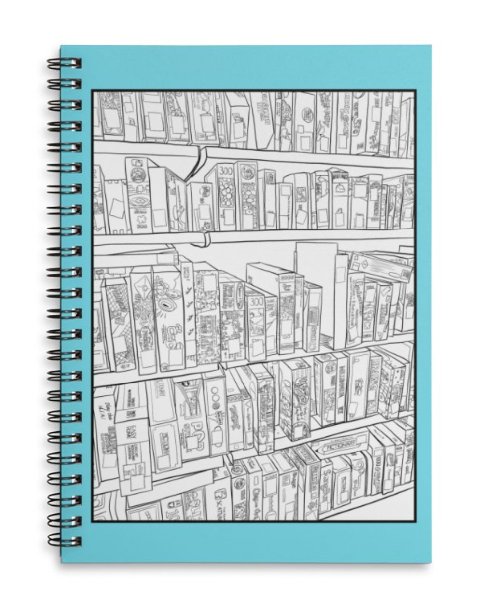 Thrift Store Puzzles Lined Spiral Journal