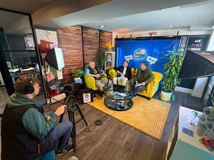 Podcast filming at Hollogram