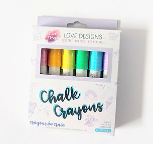 Wet Erasable Chalk Crayons by Love Designs