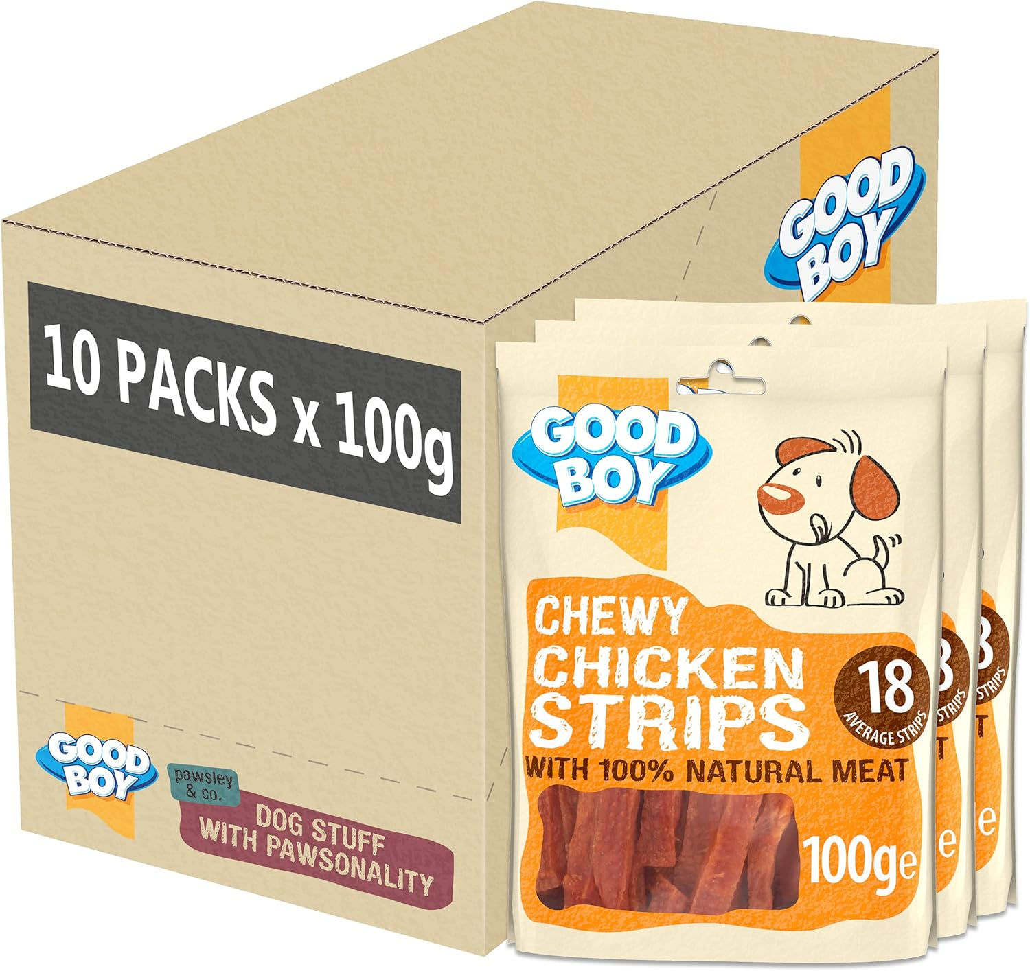 Good Boy - Chewy Chicken Strips - 100% Natural Chicken Breast