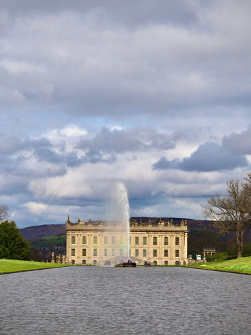 Chatsworth House in Derbyshire, England