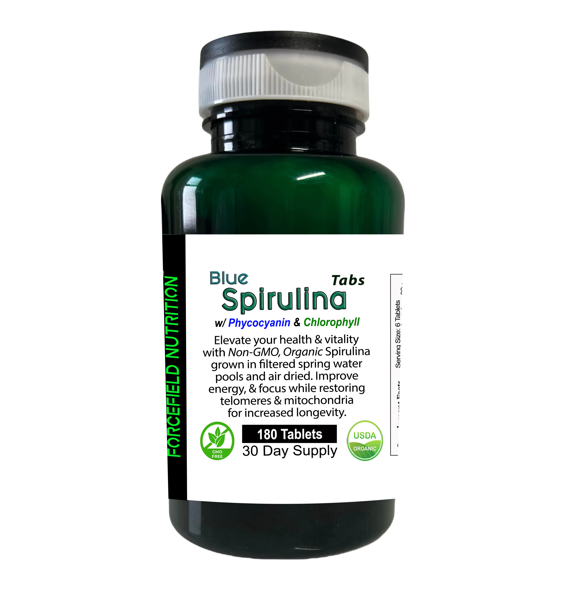 Blue Spirulina 180 Tabs (Organic) 30 Day Supply