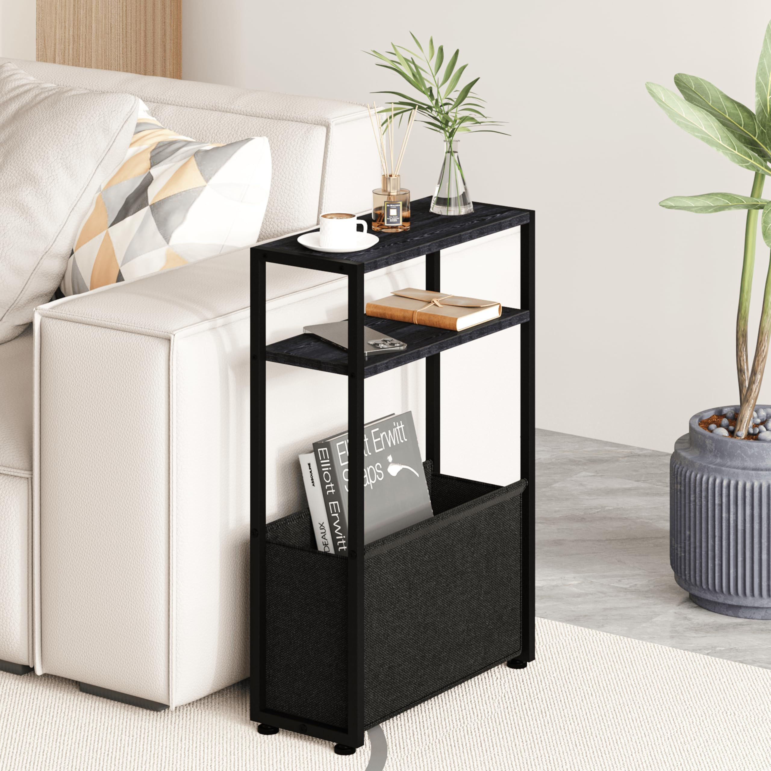 Slim Black Side Table