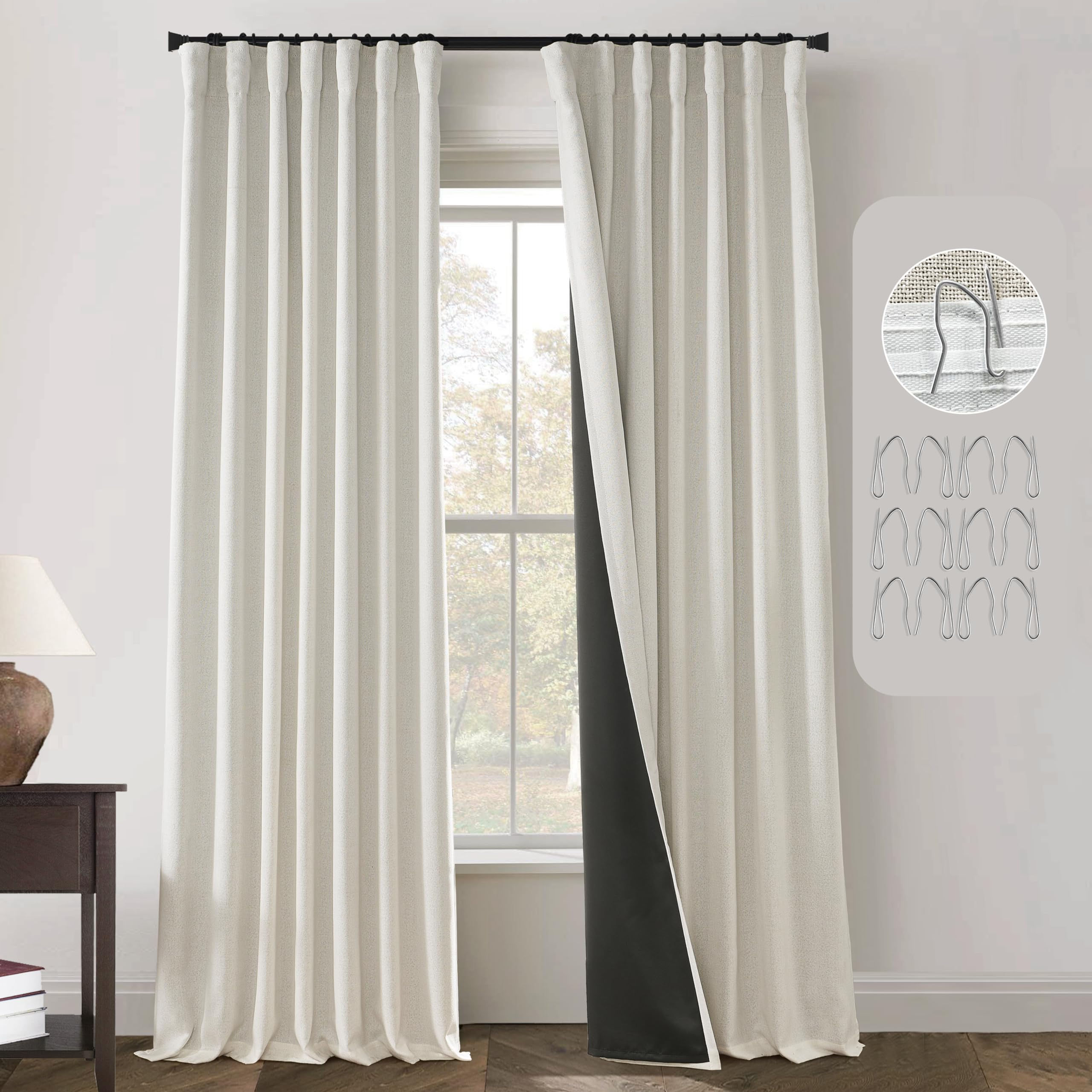 Modern PANELSBURG Curtains in a Neutral Cream Tone