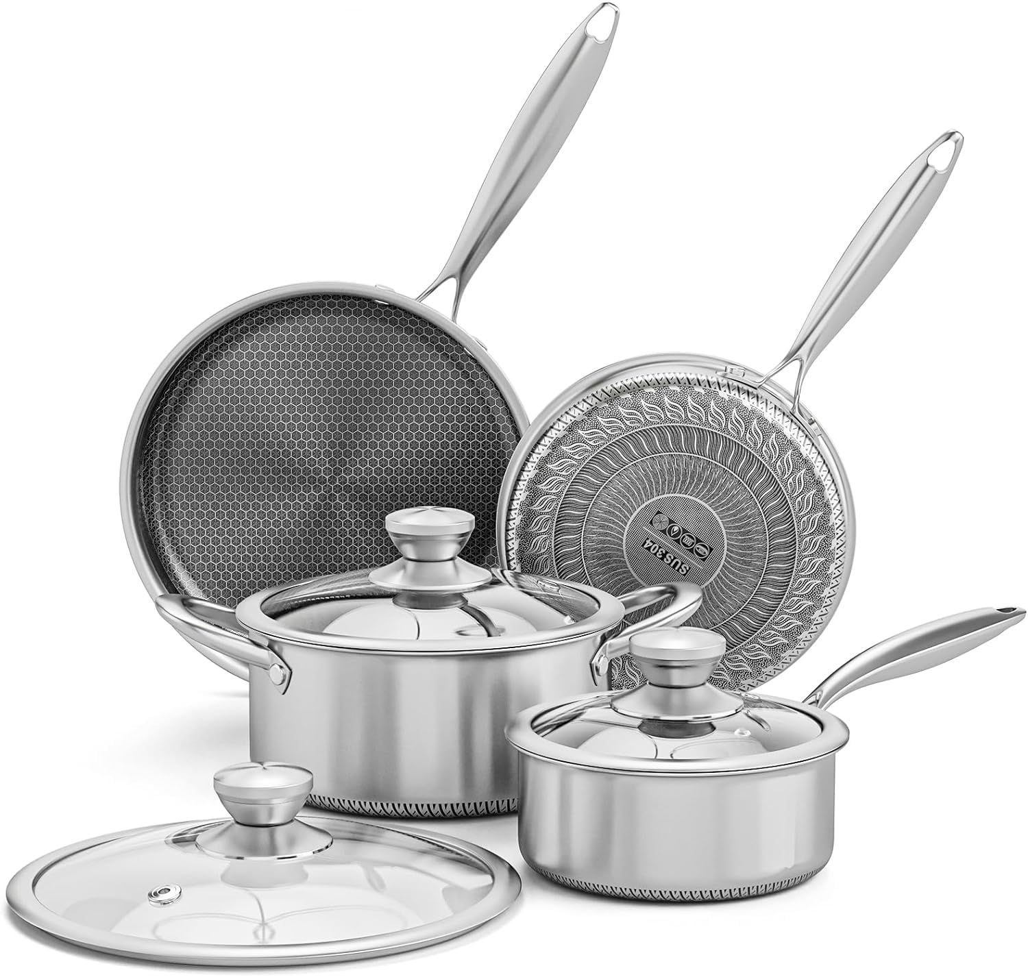 AuFranc® Hybrid Stainless Steel Pot and Pan Set