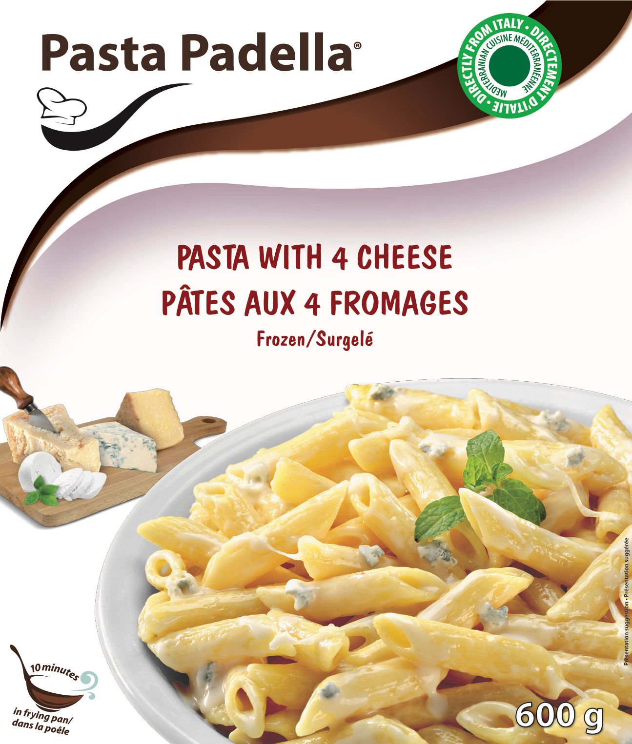 4. Pasta with 4 Cheese and Gorgonzola Box (9 Bags) $107.10