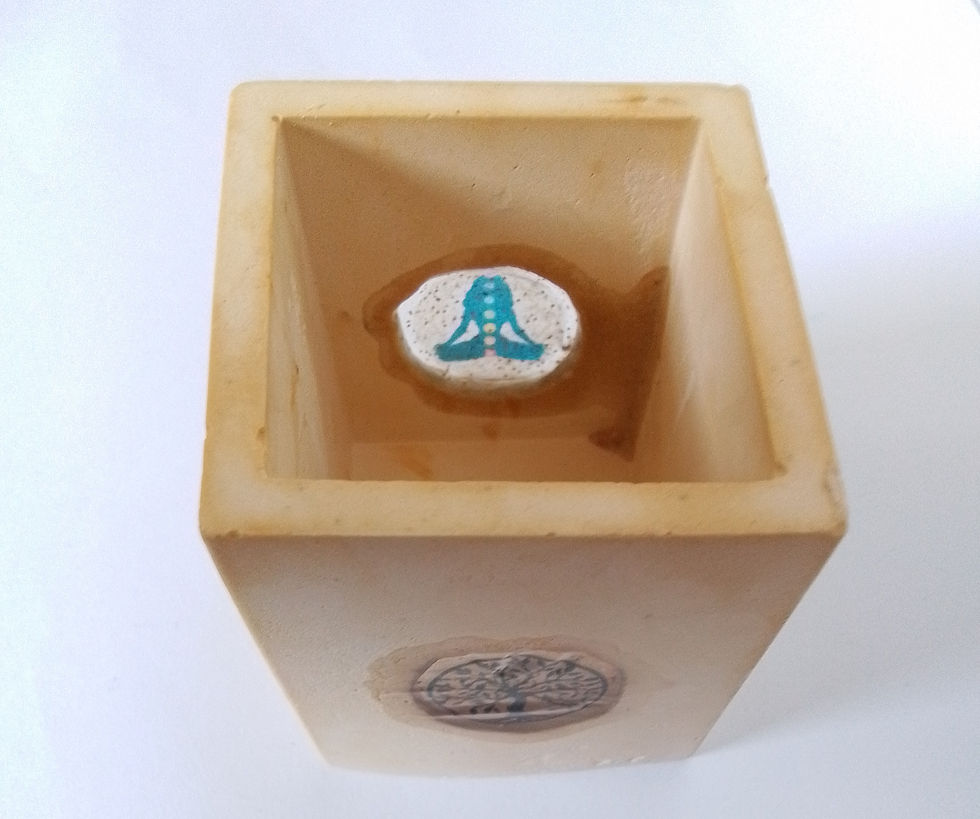 Bougeoir gypse Arbre de vie