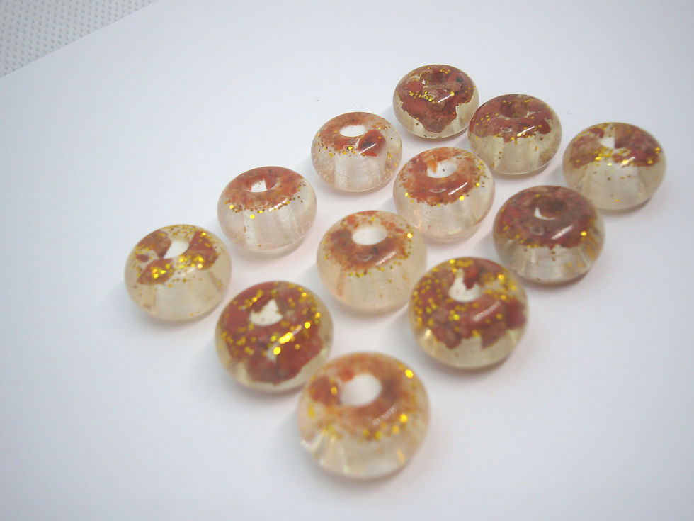 Perles pour cheveux Jaspe rouge