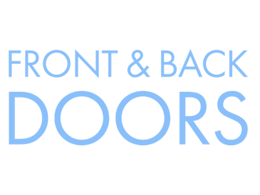 Modern composite front door with glass panels installed in Essex